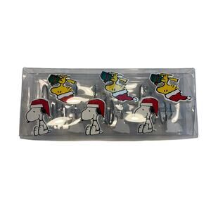 Peanuts Snoopy Woodstock 12 Christmas Themed Holiday Shower Curtain Hooks